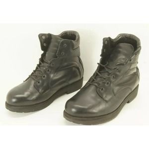 P.W. Minor Mens Black Leather Boots Work Torsion Control Size 11.5 3E 8"